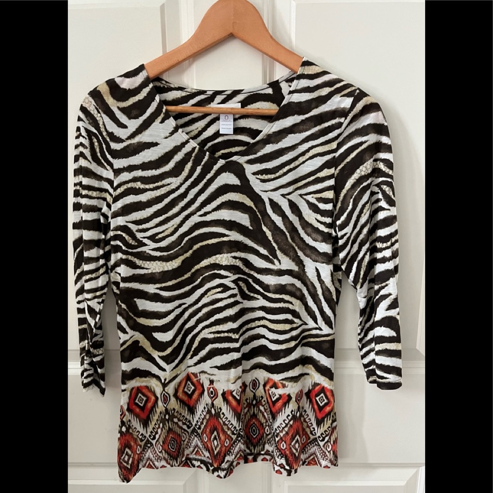 Chico’s Animal Print Blouse
